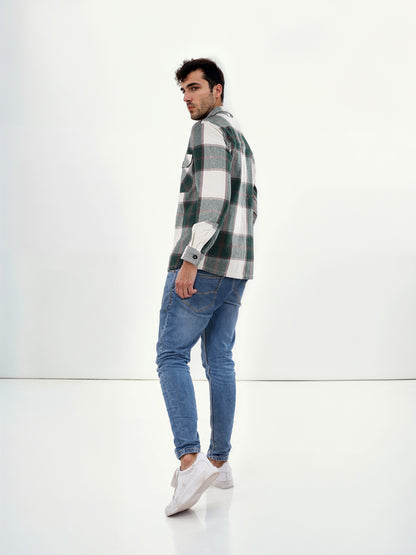 Green Checks Cotton Shirt