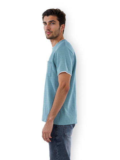 Green Solid Cotton T-shirt