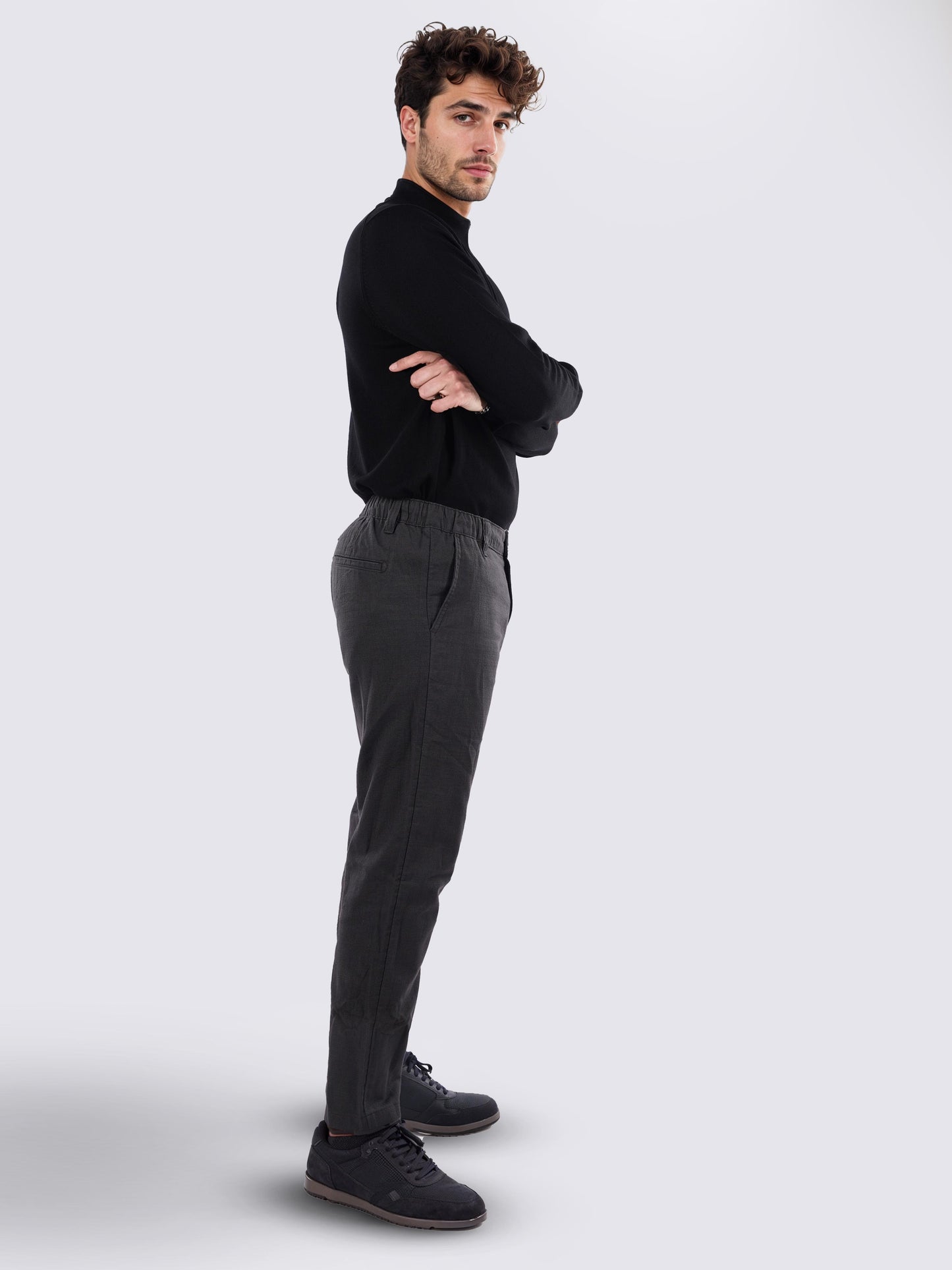 Grey Regular Fit Trousers