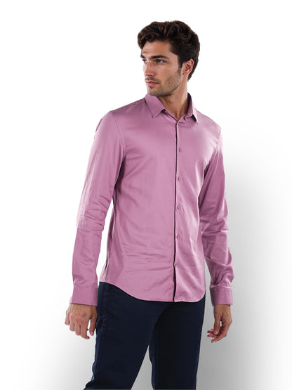 Mauve Solid Lyocell Shirt