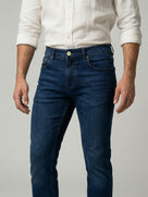 Celio Mens Blue Twill Slim Fit Modal Jeans