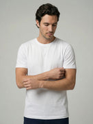 Celio Mens White Solid Slim Fit Cotton T-Shirts