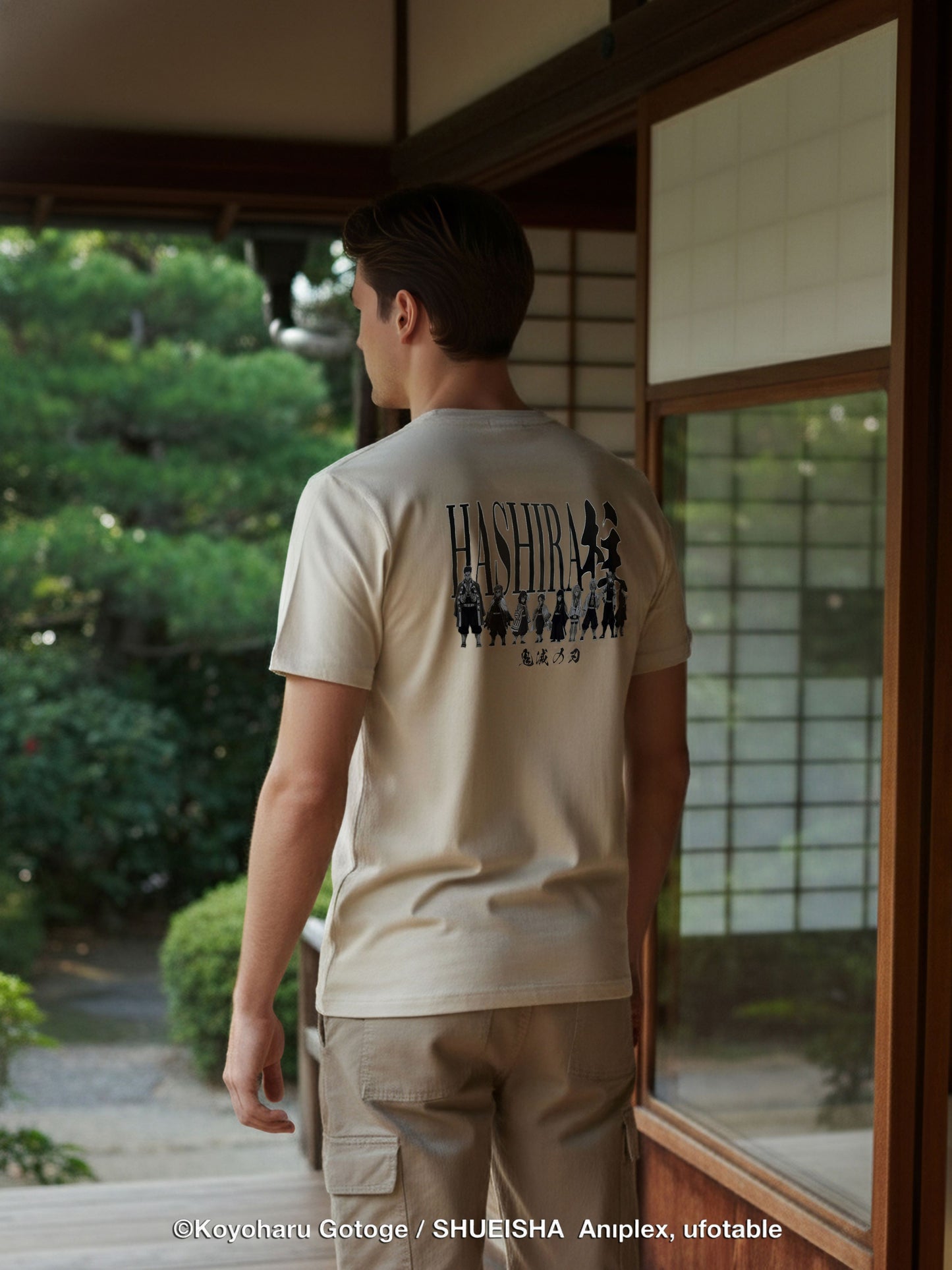 Celio Men Beige Printed Regular Cotton Demon Slayer T-Shirt