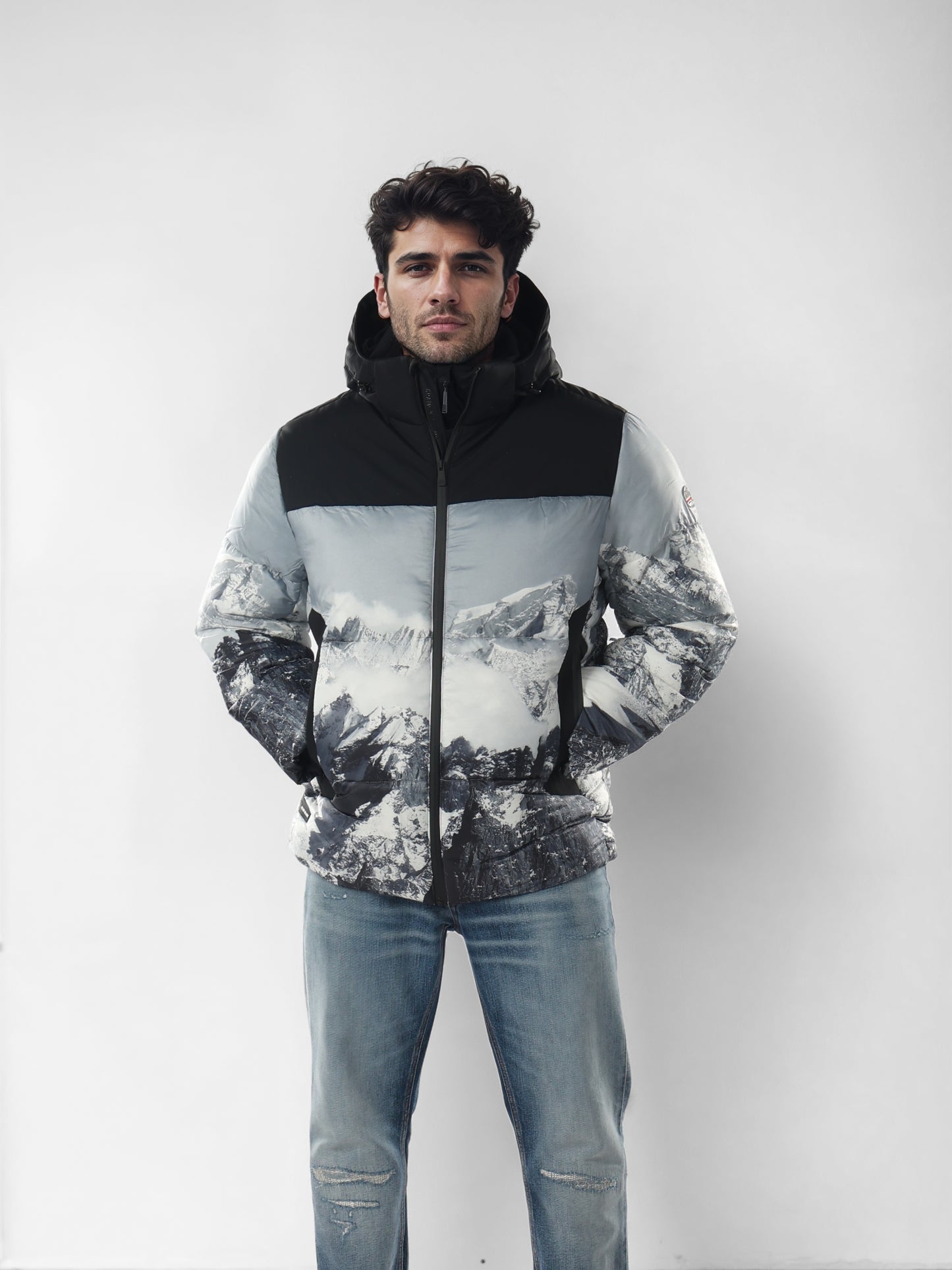 Chamonix - White Printed Polyamide Jacket