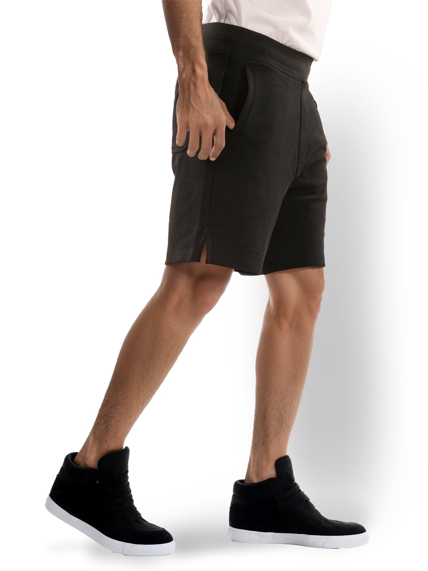 Black Regular Fit Shorts