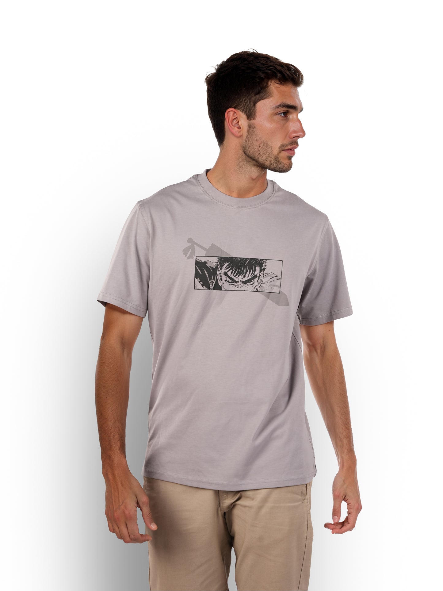 Berserk - Grey Printed Cotton T-shirt