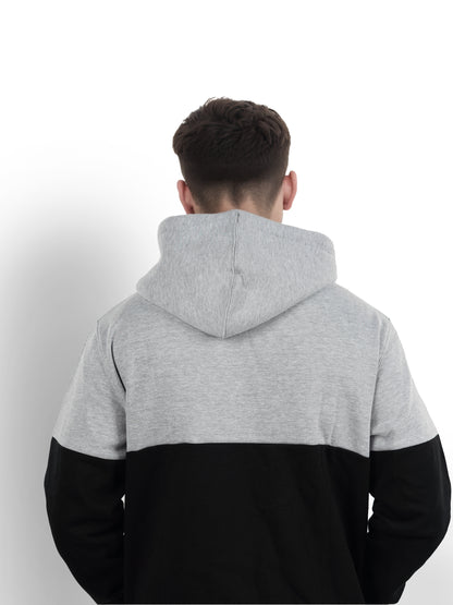 Grey Colourblock Cotton Sweatshirt