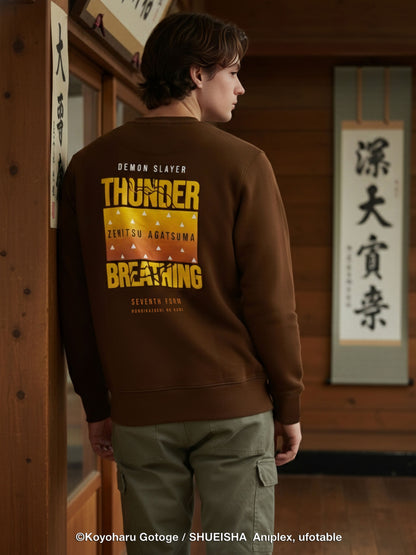 Celio Men Brown Printed Casual Cotton Demon Slayer Sweatshirt