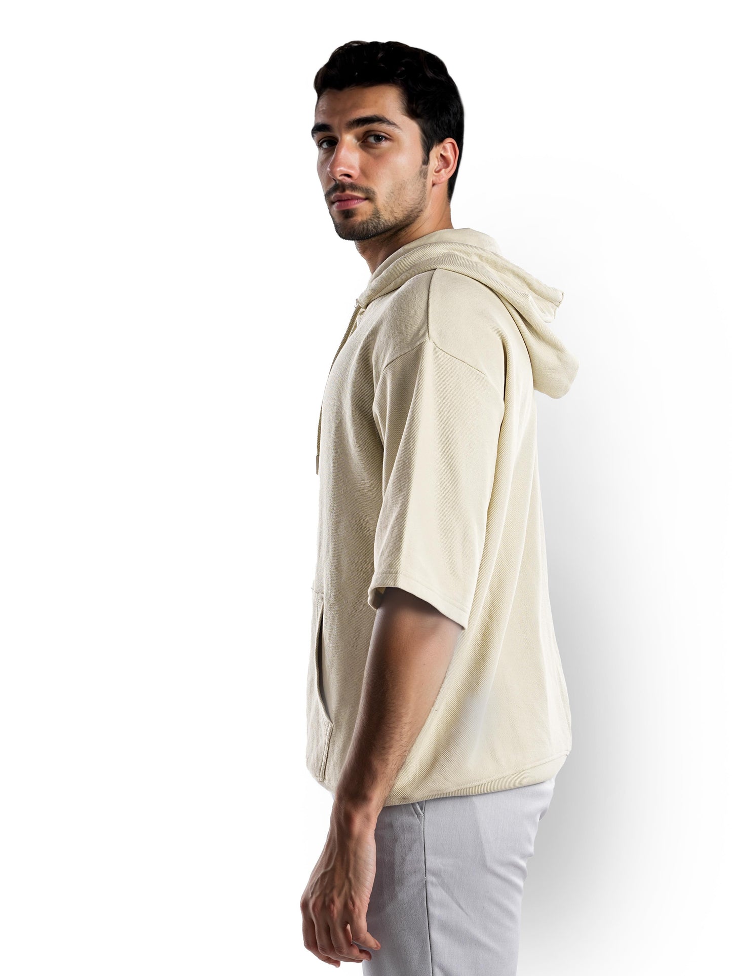 Olive Solid Cotton Sweatshirt