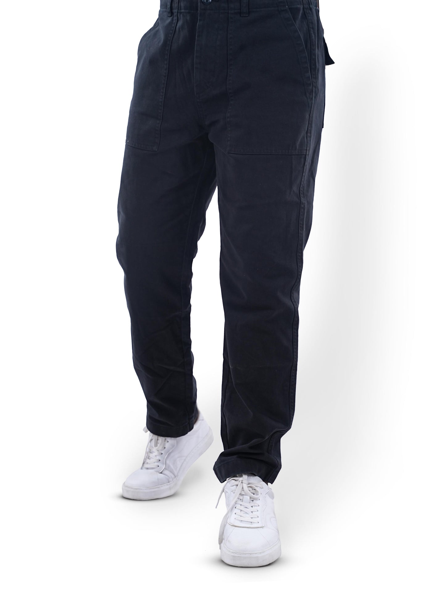 Black Straight Fit Trousers