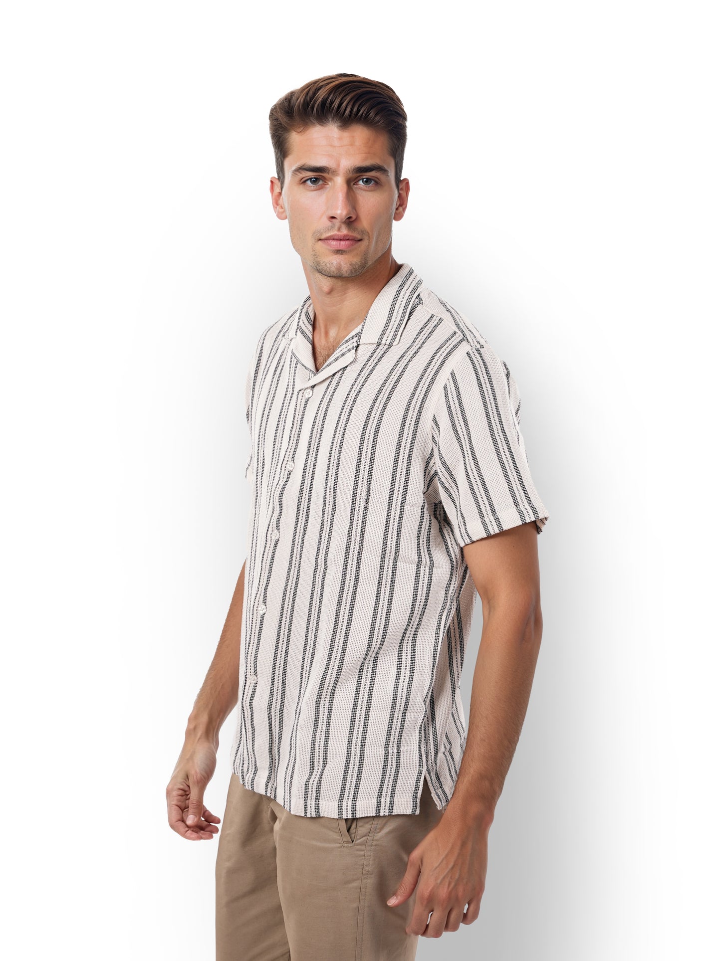 White Striped Cotton Shirt