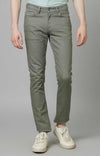 Celio* Cotton-Blend Slim Fit Olive Jean