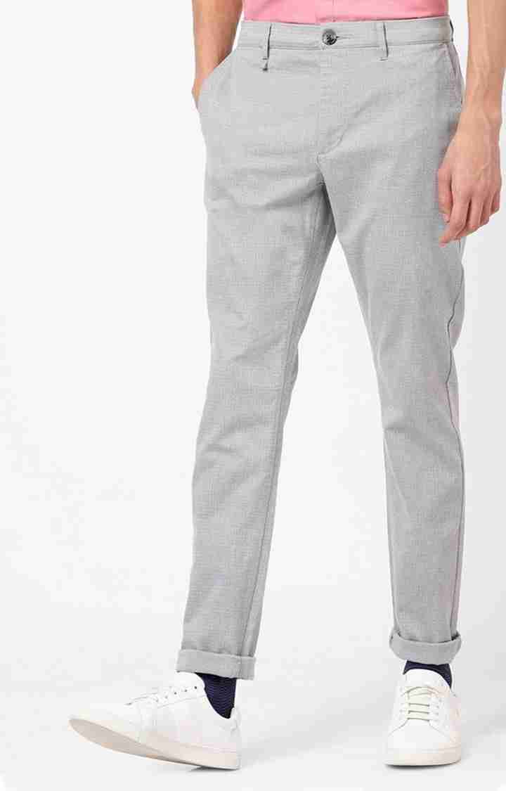 Grey Regular Fit Trousers