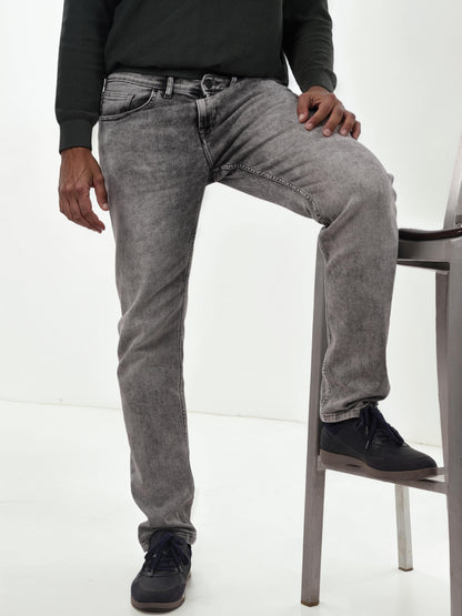 Grey Straight Fit Jeans