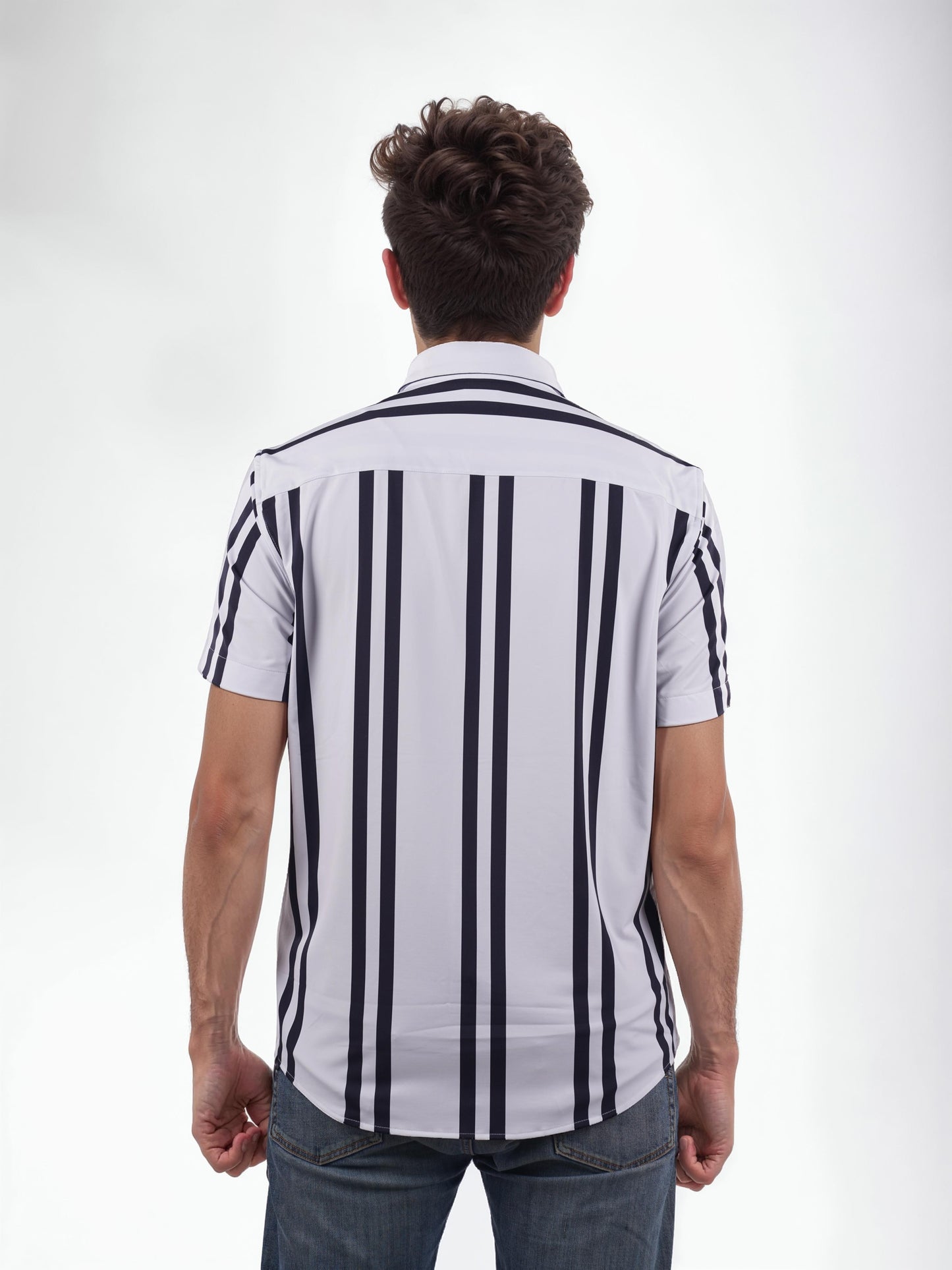 White Striped Nylon Shirt