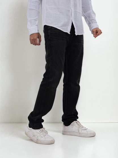 Black Straight Fit Jeans