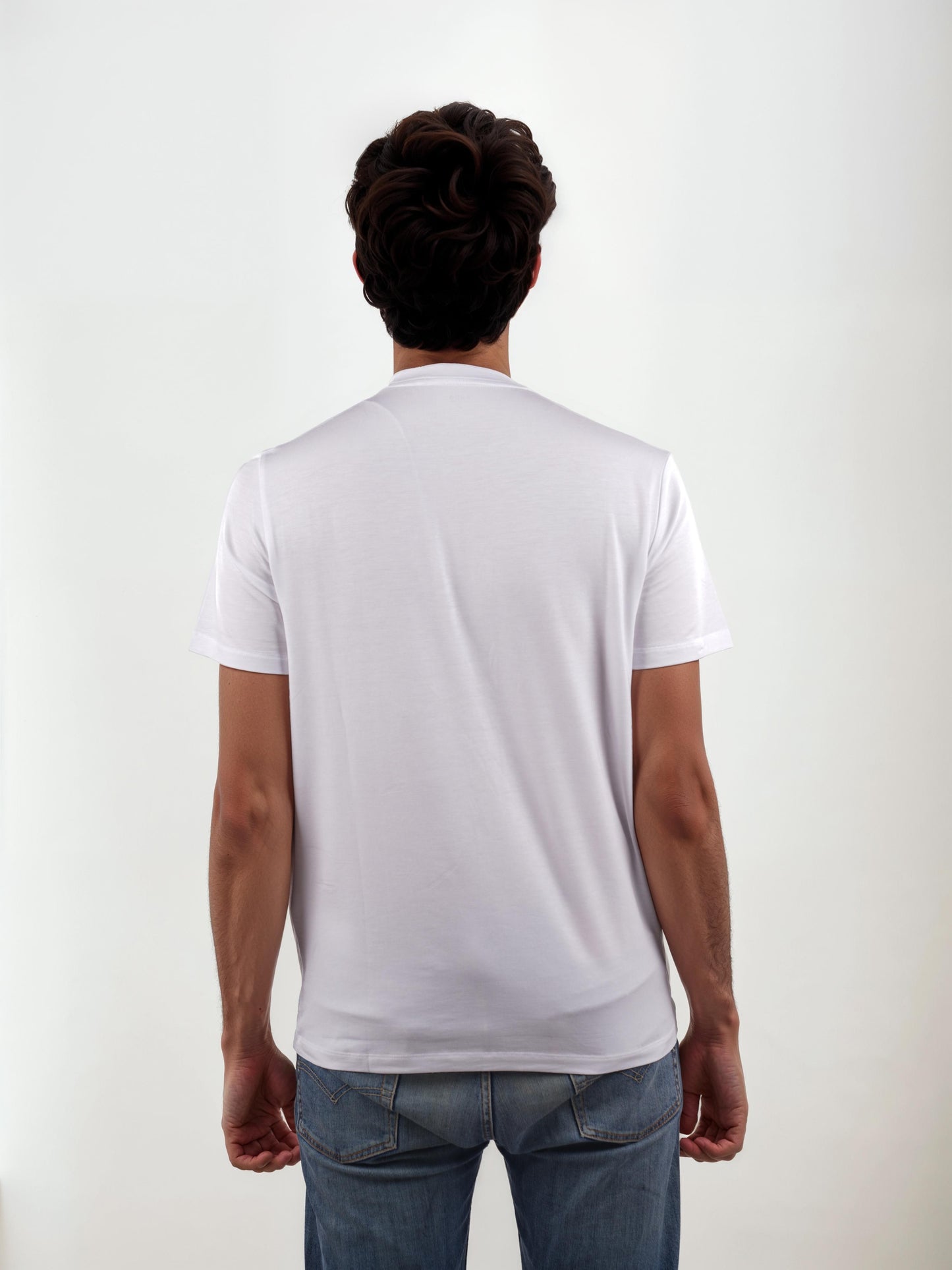 White Solid Cotton T-shirt