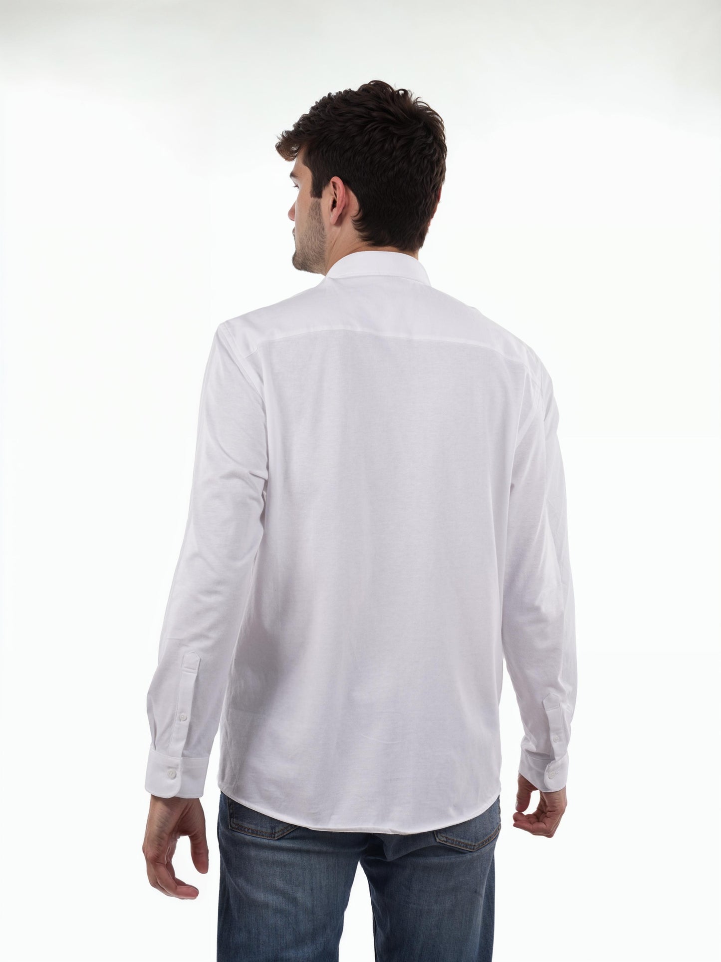 White Solid Cotton Shirt