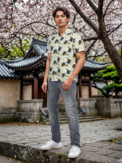 Celio* Pokemon Men Multi Printed Regular Fit Cotton Shirt
