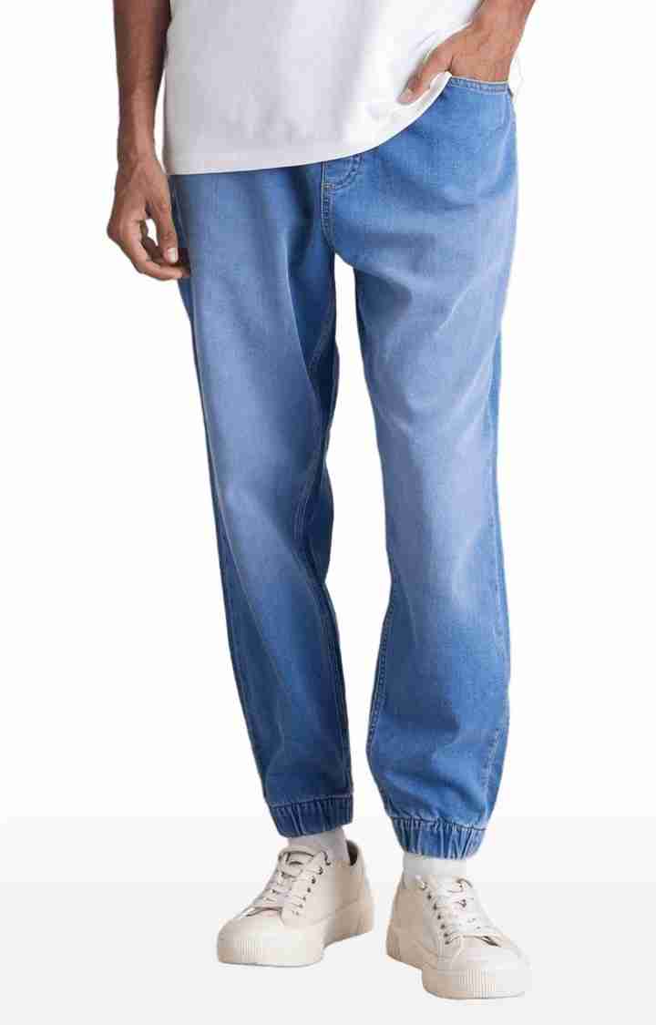 Blue Skinny Fit Denim Joggers