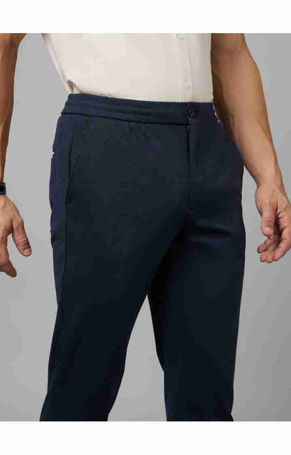 Navy Blue Slim Fit Trousers