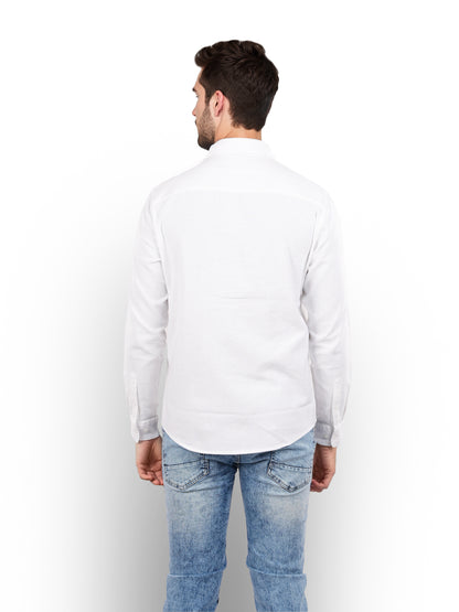 White Solid Cotton Shirt