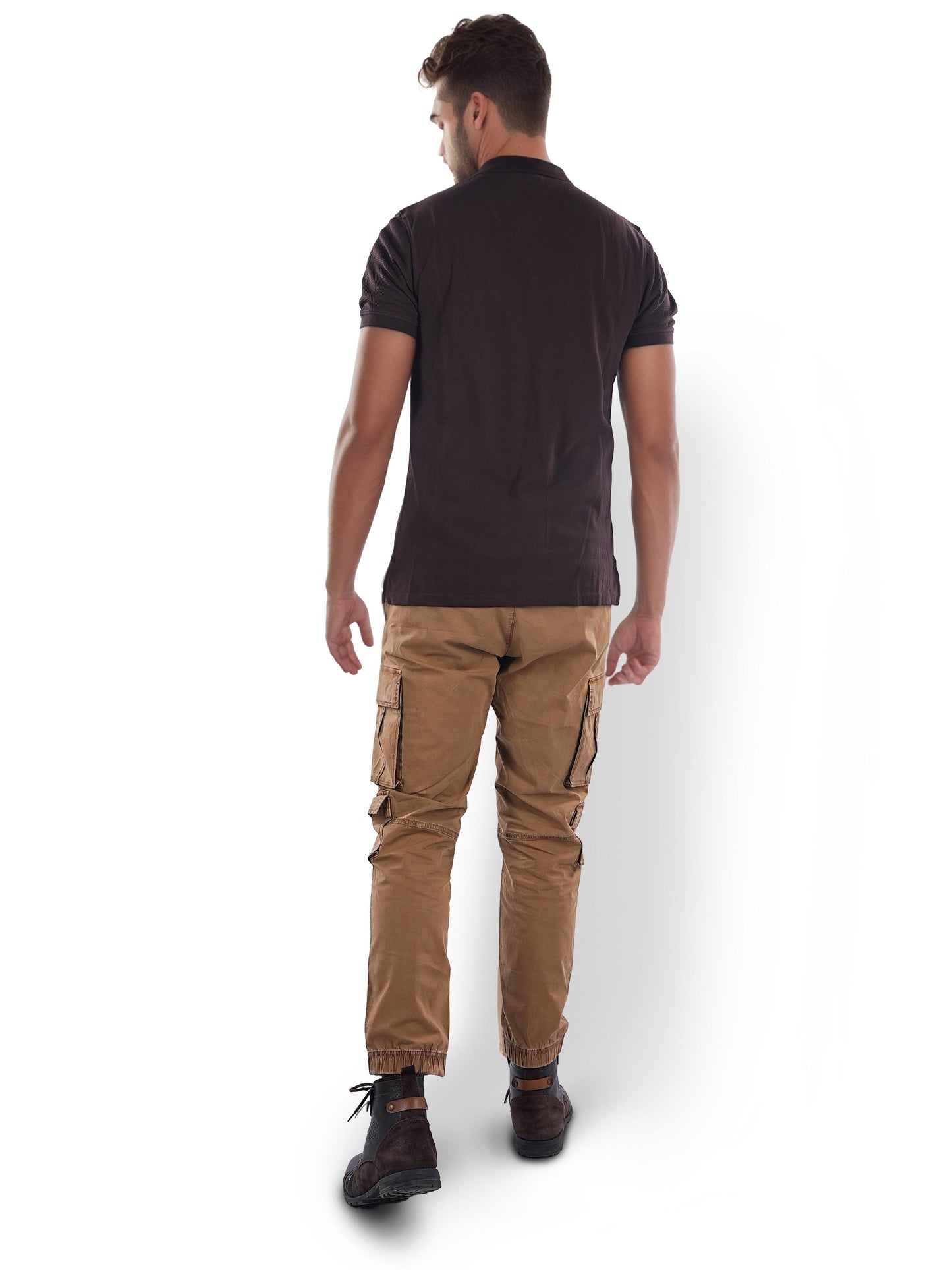 Brown Straight Fit Cargos