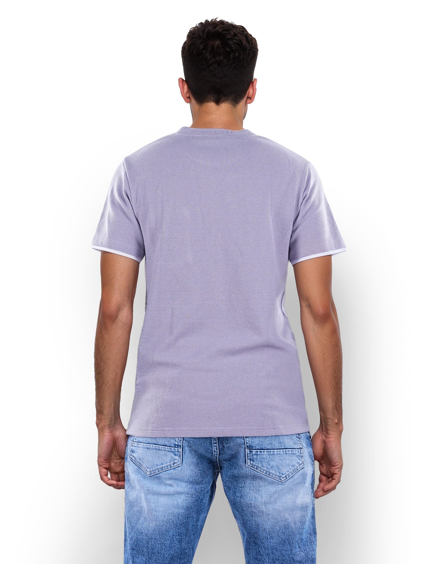 Purple Solid Cotton T-shirt