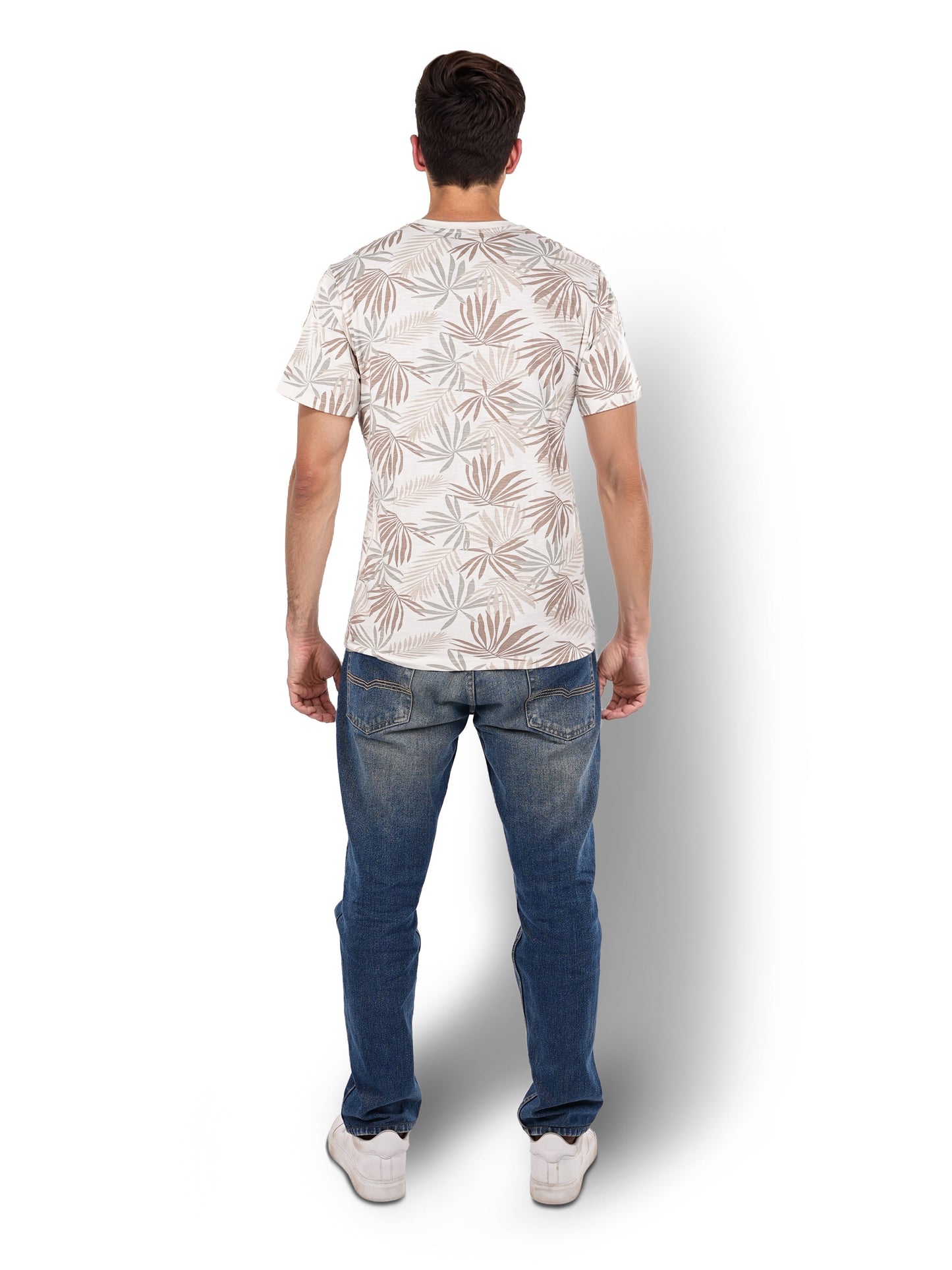 White Printed Cotton T-Shirt