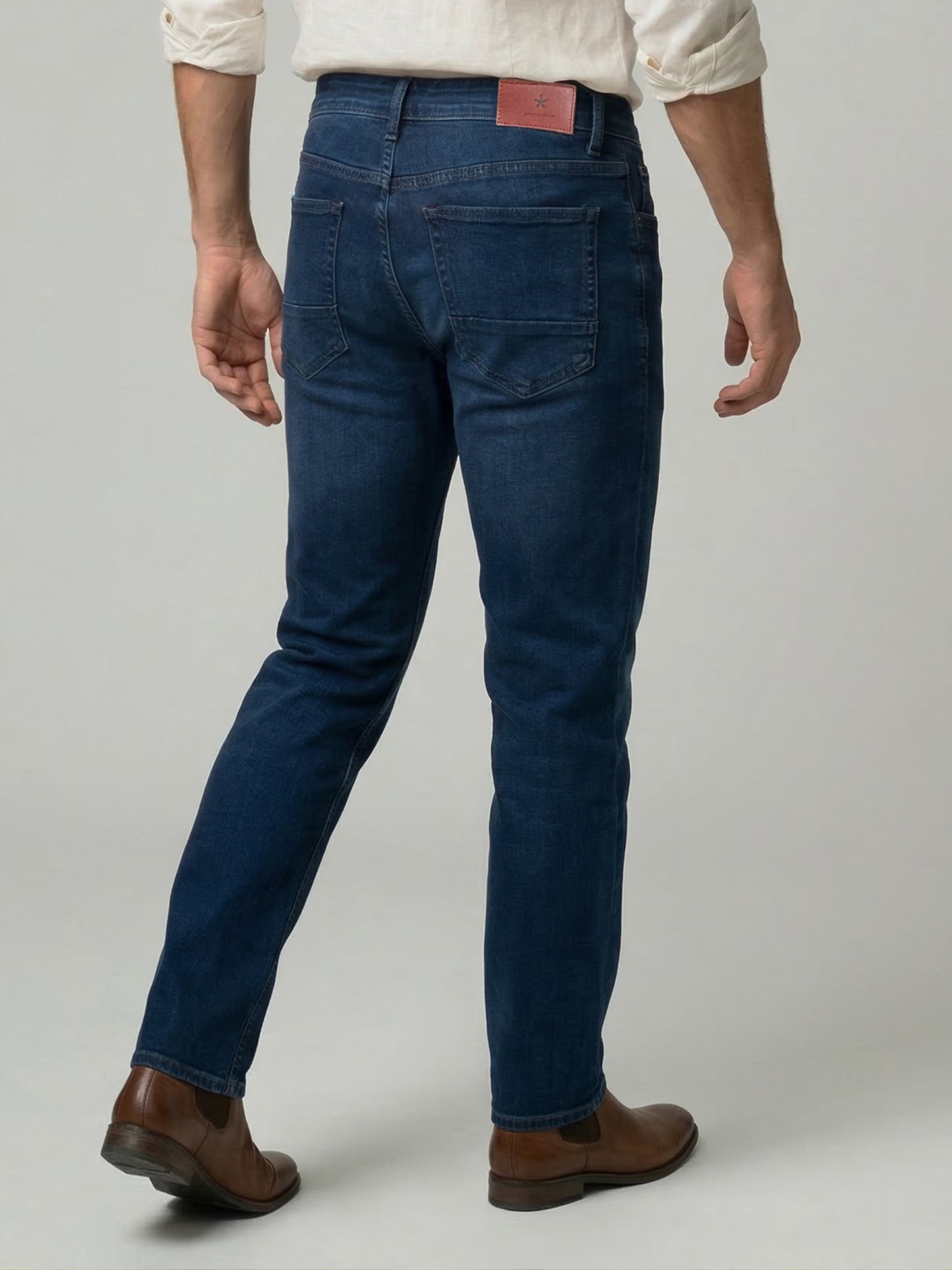 Celio Mens Blue Twill Slim Fit Modal Jeans
