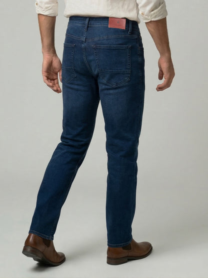 Celio Mens Blue Twill Slim Fit Modal Jeans