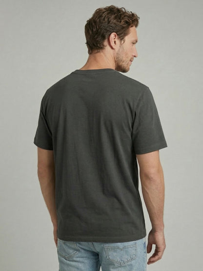 Celio Mens Grey Solid Slim Fit Cotton T-Shirts