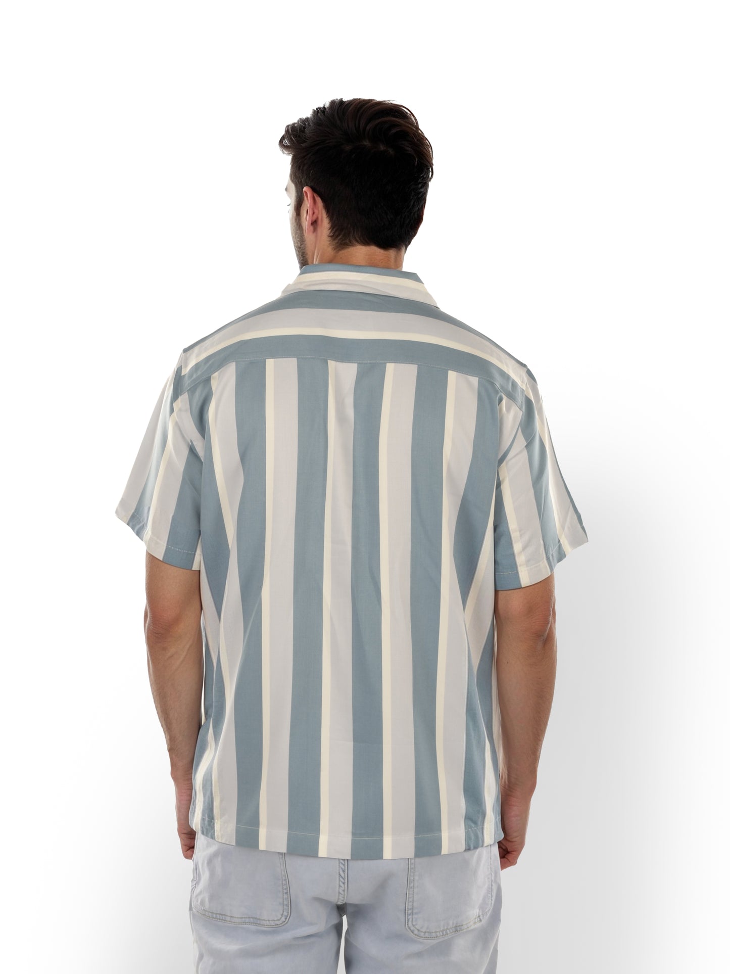 Blue Striped Viscose Shirt