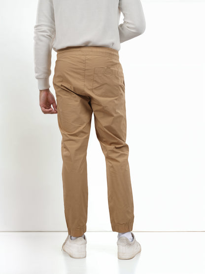 Beige Slim Fit Trousers