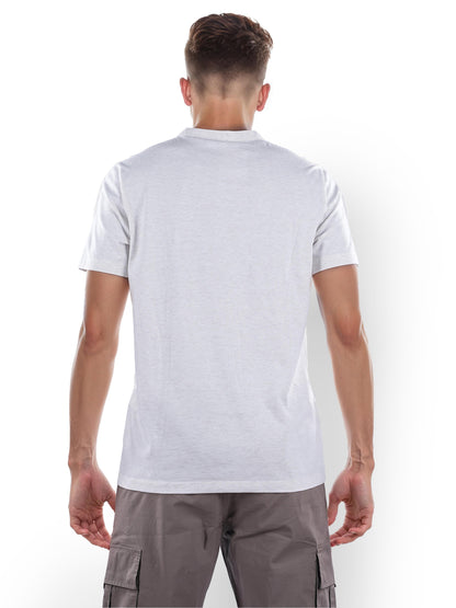 Beige Solid Cotton T-shirt