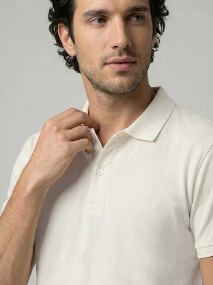 Celio Mens White Solid Slim Fit Cotton T-Shirts