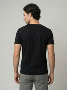 Celio Mens Black Solid Slim Fit Cotton T-Shirts