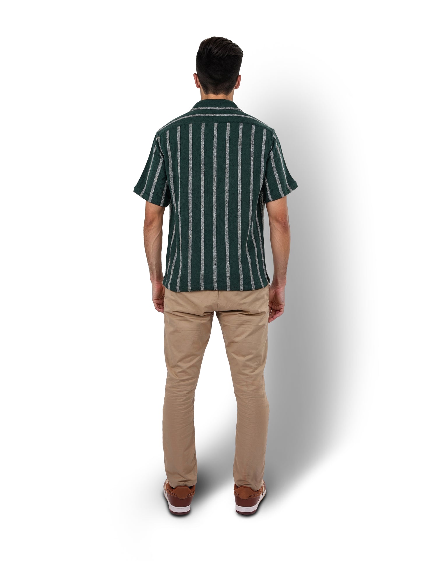 Green Striped Cotton Shirt