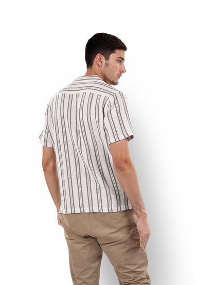 White Striped Cotton Shirt