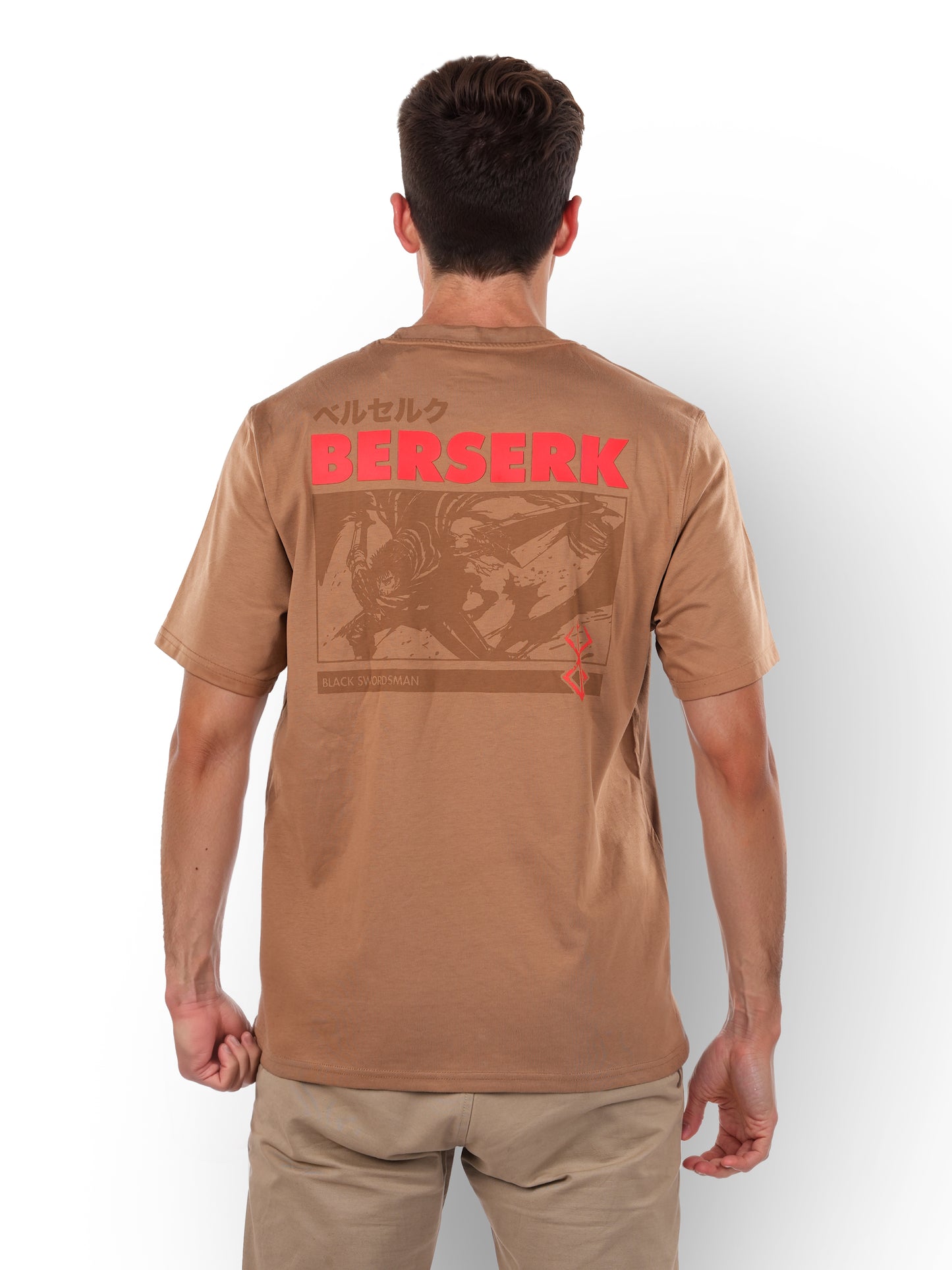 Berserk - Brown Printed Cotton T-shirt