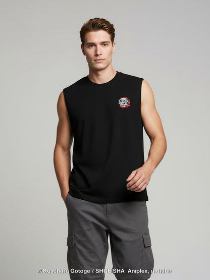 Celio Men Black Printed Oversized Cotton Demon Slayer T-Shirt