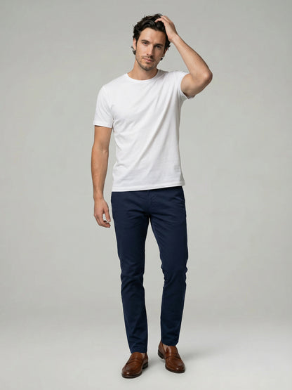 Celio Mens White Solid Slim Fit Cotton T-Shirts