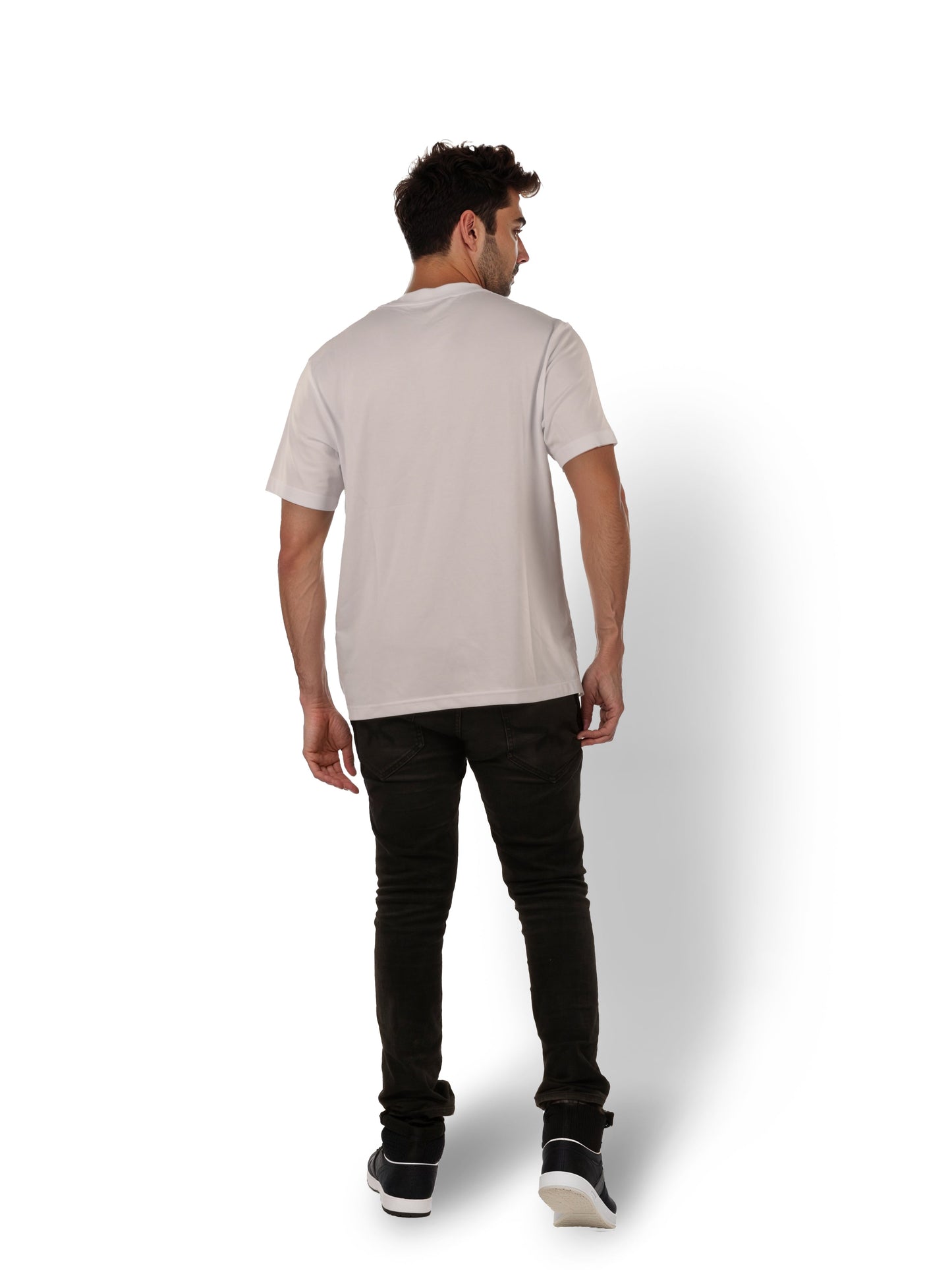 White Solid Cotton T-Shirt