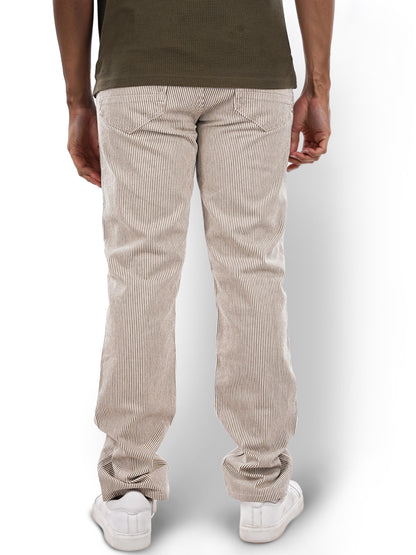 Beige Straight Fit Jeans