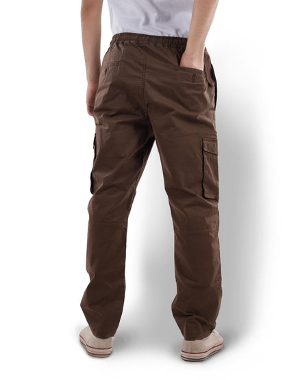 Brown Straight Fit Cargos