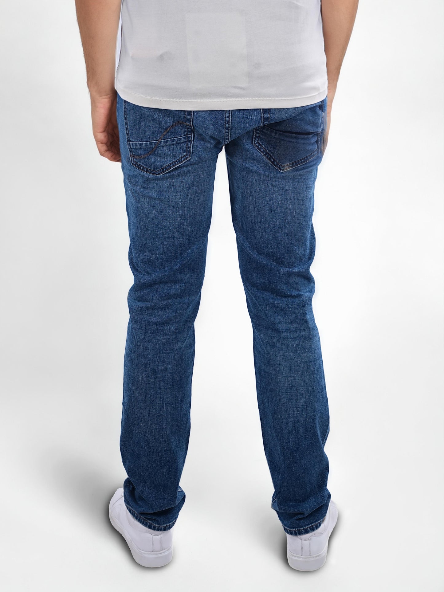 Blue Straight Slim Fit Soft Touch Jeans