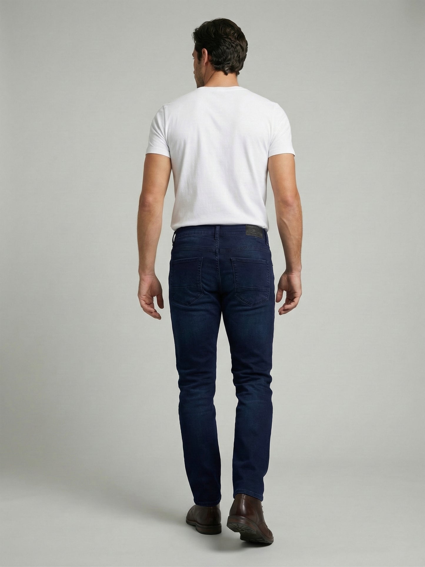 Celio Mens Blue Dobby Slim Fit Cotton Jeans