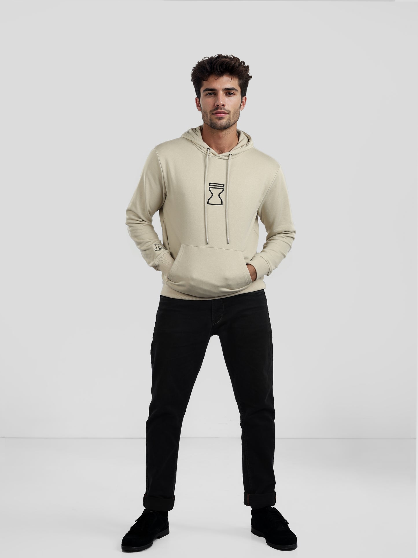 Naruto - Beige Printed Oversized Polyester Sweatshirt