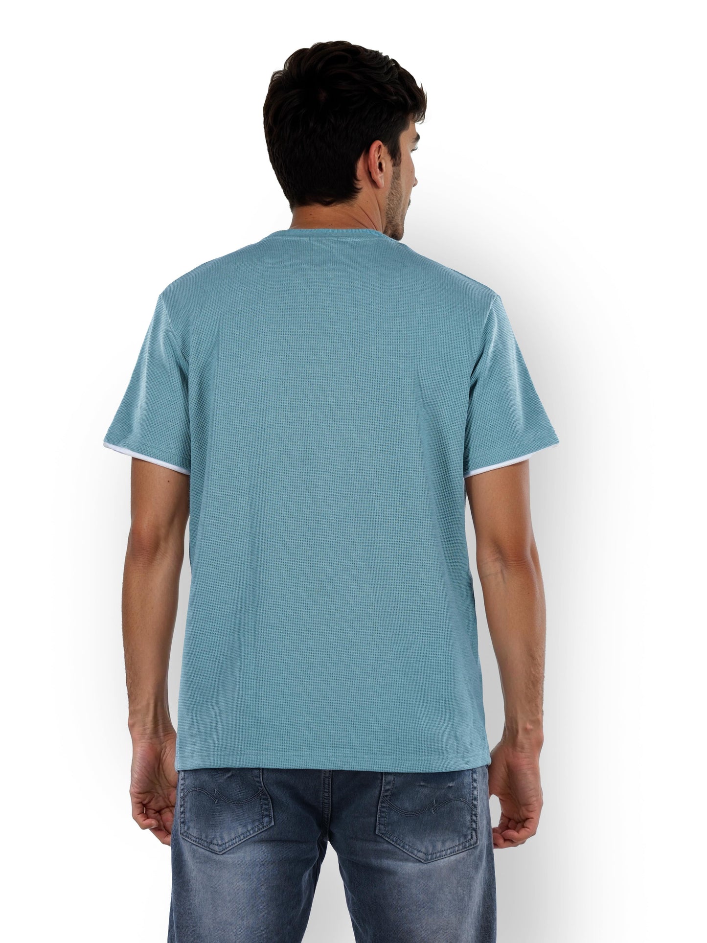 Green Solid Cotton T-shirt