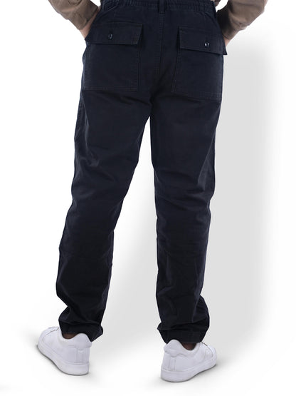 Black Straight Fit Trousers